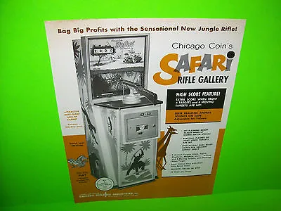 Chicago Coin SAFARI 1969 Original Vintage Rifle Gun Arcade Game Sales Flyer  • $18.50