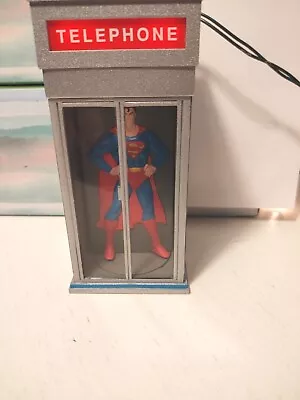 Hallmark Keepsake 1995 Superman Telephone Booth Magic Light And Motion Ornament • $8.75