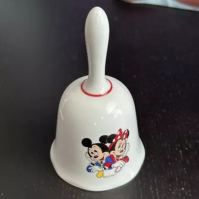 $9 • Buy Mickey Mouse Porcelain Bell Reutter Glass West Germany Disney Vintage