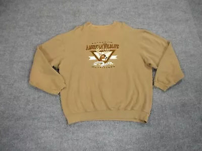 VINTAGE American Wildlife Sweater Mens Extra Large Brown Deer Buck Outdoors 90s • $15.15