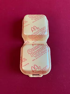 1980's McDonald's  Un-Used   Quarter Pounder W/ Cheese  Styro Container • $65.85