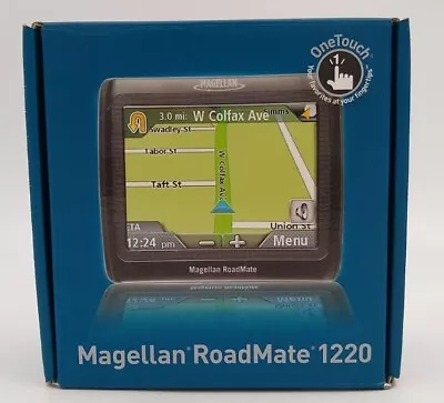 Magellan Roadmate 1220 GPS Receiver With Mount & Charger Black Bundle Tested • $14.25