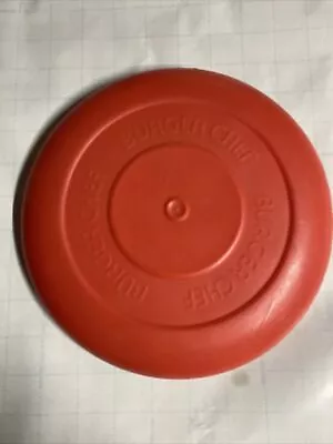 Vintage Burger Chef Restaurant Promo Frisbee Toy Orange 9  Diameter Saucer • $7.59