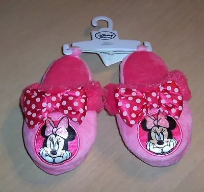 Disney MINNIE MOUSE Pink Plush Slippers Size 5/6 Toddler Girls NWT • $6.90