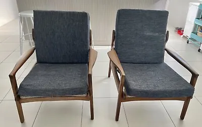 $1900 • Buy Fler Narvik Chairs Pair Mid Century