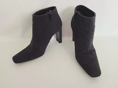 Via Spiga Size 6.5 Grey Felted High Heel Ankle Boots • $30