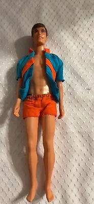 VINTAGE 1968 TALKING KEN DOLL BARBIE Ken With Orange Swim Suit Outfit • $29.99