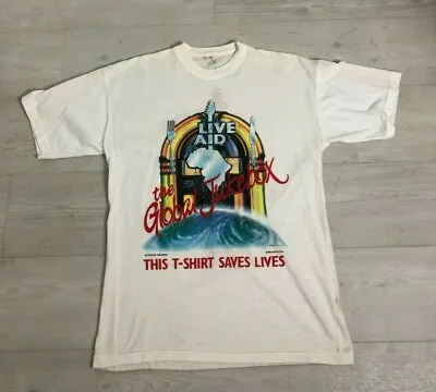 Vintage 1985 Live Aid 'The Global Jukebox' T Shirt  • $373.52