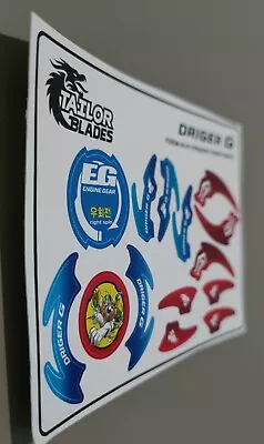 Beyblade Driger G Standard Precut Redesigned Sticker Sheet Only • $17.43