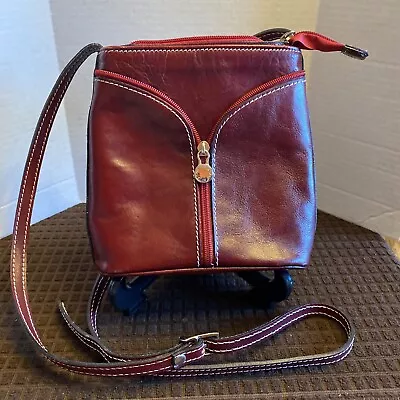 Vintage Vera Pelle Italian Leather Crossbody Handbag • $34