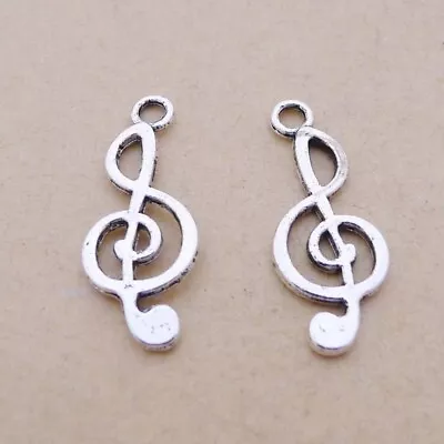 BULK 300Pcs Music Note Charms DIY Jewelry Making Pendant Antique Silver • $16.99