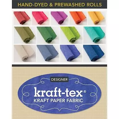 Kraft-Tex Hand-Dyed Prewashed Faux Leather Paper Fabric 46cm X 68cm • £22.99