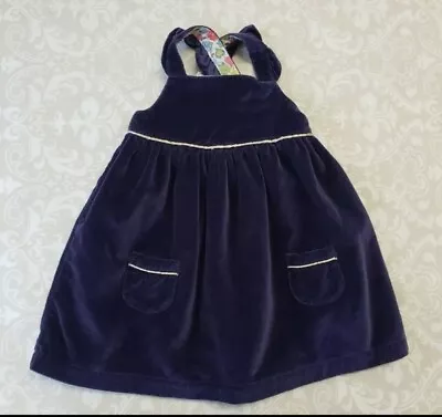 Baby Boden Velvet Purple Pinafore Dress. Age 2-3 Years. • £5.99