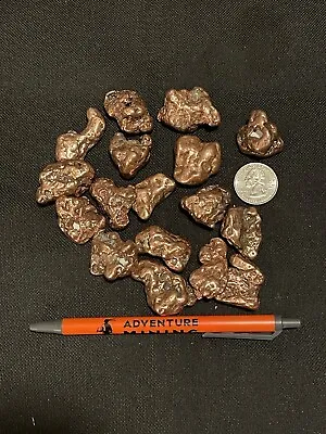 1 Pound Of 1” Tumbled Copper Nuggets Natural Michigan Native Ore Pure Cu Metal • $31
