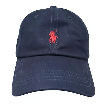 Polo Ralph Lauren Leather Strapback Baseball Hat Navy • $35.99