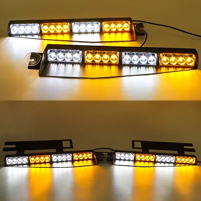 34  32 LED Emergency Hazard Strobe Light Bar Visor Warning Flash Traffic Advisor • $69.54