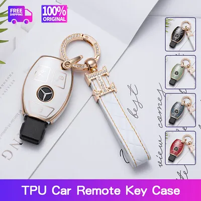 $5.98 • Buy For Mercedes Benz Deluxe Car Key Fob Case Cover Holder TPU Keychain C E S Class