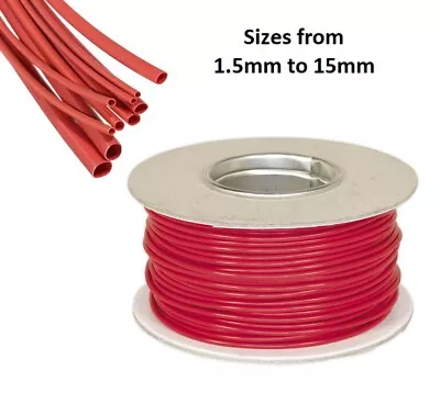 PVC Cable Sleeving Red All Sizes Electrical Cable Tubing Harness • £60.49