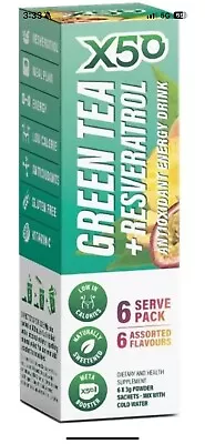 Green Tea By X50 Lifestyle (6 Assorted Sachets) • $9.95