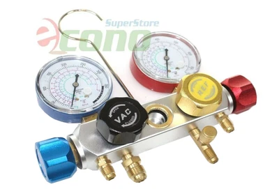 $46.99 • Buy HVAC AC Manifold Gauge 4 Valve R410a R22 R134a Refrigerant Diagnostic Tools
