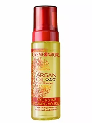 Creme Of Nature Argan Oil Style&shine Foaming Mousse 7oz Soft Wrap Setting • $10.88