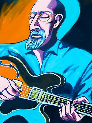 JOHN SCOFIELD PRINT Poster Jazz A Go Go Cd Ibanez Electric Guitar Blue Matter   • $109.99