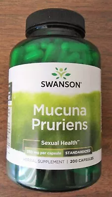 Swanson Mucuna Pruriens 350 Mg 200 Capsules Sexual/dopamine/l-dopa/testosterone • $10.99