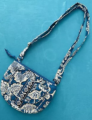 Vera Bradley Blue Lagoon Lizzy Women's Mini Crossbody Bag Purse Adjust Beachy EC • $22