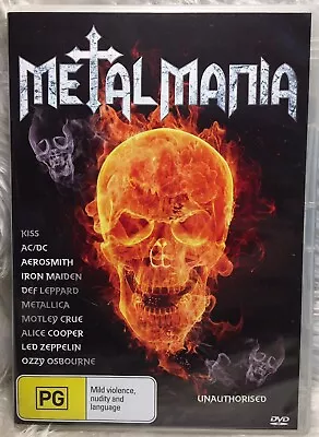 DVD - Metal Mania - Def Leppard Kiss Iron Maiden Metallica Motley Crue • $12.99