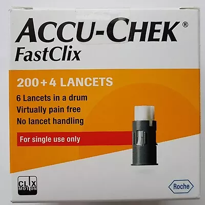 Accu-Chek FastClix Lancets ~ 1 X Pack Of 204 ~ Expiry September 2027 • £6.99