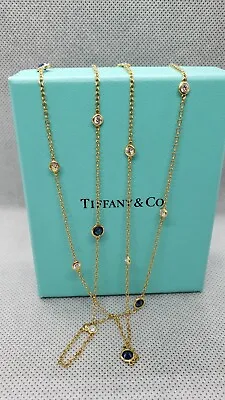 $18000 • Buy Tiffany & Co., Elsa Peretti Sapphire And Diamond By The Yard Long Chain