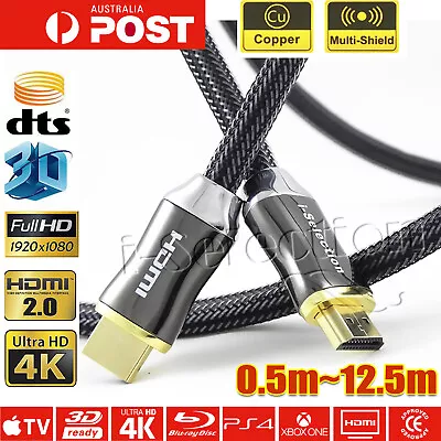 Premium HDMI Cable V2.0 Ultra HD 4K 2160p 1080p 3D High Speed Ethernet HEC ARC • $19.99