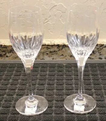 2 (Two) MIKASA ARCTIC LIGHTS Cut Lead Crystal Wine Glasses DISCONTINUED • $29.99