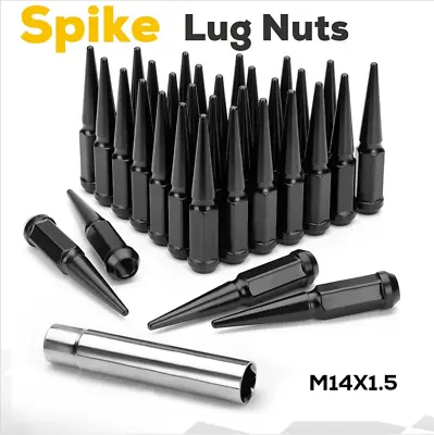 32PCS M14x1.5 Spike Lug Nuts For Chevy Silverado 2500 3500 Ram 1500 Black 4.5  • $47.99
