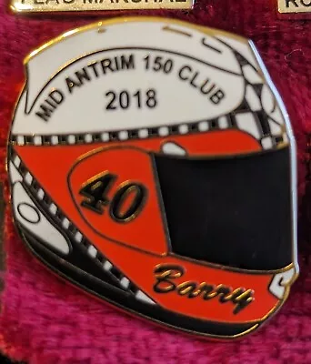 Mid Antrim Barry Davidson Badge IOM TT UGP NW200 • £5