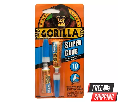 NEW Gorilla Super Strong Glue 0.8 Oz. Clear Sandable Plastic Glue/Epoxy • $7.75