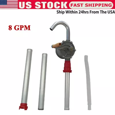 8 GPM GPM Rotary Barrel Pump Hand Crank Diesel Fuel Oil Gas Transfer Pump • $50.99