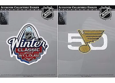 $27.95 • Buy 2017 NHL Winter Classic Jersey Patch & St. Louis Blues 50th Anniversary Combo