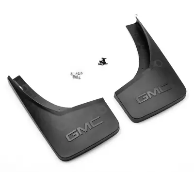 2014-2019 GMC Sierra Rear Molded Black Mud Flap Guard Kit New GM OEM Accessory • $73.56