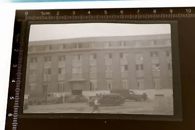 A Negative - Rental House? Barracks ??? Soldiers At The Entrance Cars; Trucks Etc.  • £2.56