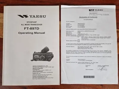 Yaesu FT-897D Instruction Manual Radio Telecommunication Notice • $10.63