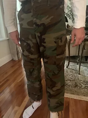 Vintage Army/Hunting Woodland Camo Utility Pants - Pants Only - Sz Small • $8