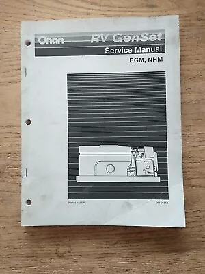 ONAN BGD & NHD GENSET Rv  Service MANUAL OEM   • $79.95