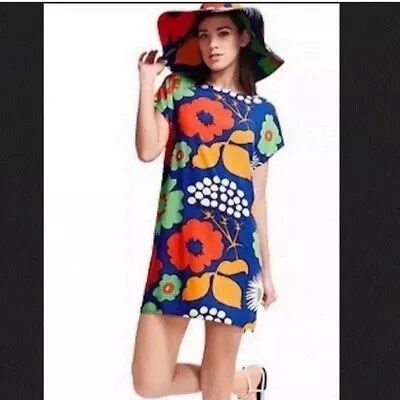 Marimekko Multi-Coloured Womens Dress XS Tunic Top Blouse Floral Art Fashion • $21.95