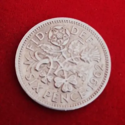 1962 Elizabeth II Sixpence Coin        #436 • £1.24