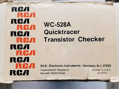 Vintage Rca Quick Tracer Transistor Checker Model Wc-528a • $35