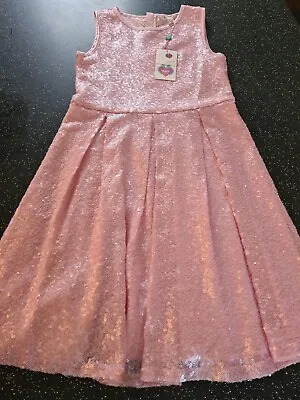 Yumi Pink Sequin Dress Age 13-14 • £30