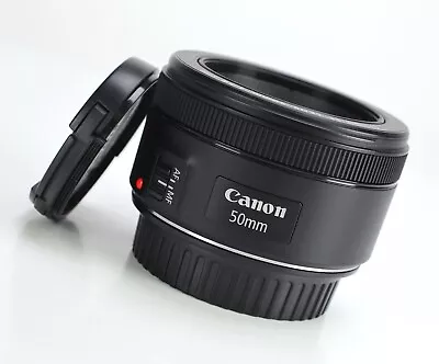 Canon EF 50mm F1.8 STM Autofocus Prime Lens For Canon EOS DSLR Front & Rear Caps • £79.99