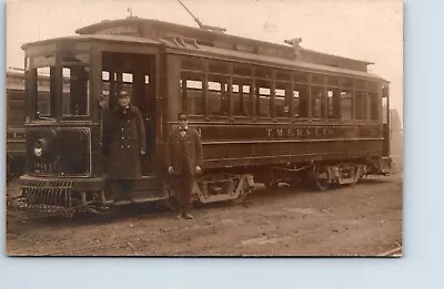 Postcard Wisconsin The Milwaukee Electric Railway & Light Interurban Crew Posing • $100