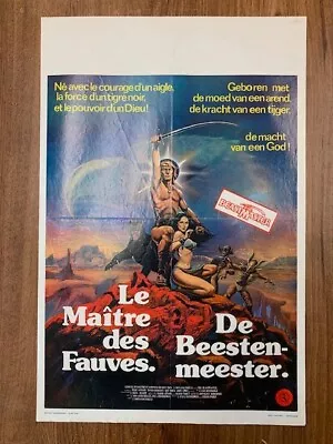 THE BEASTMASTER Belgian Movie Poster (21 X 14 )  1982 Le Maitre Des Fauves • $5